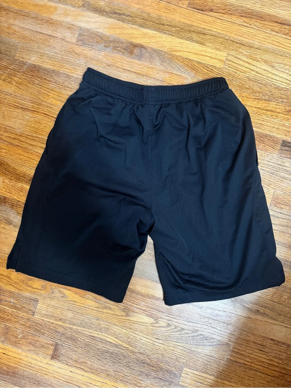 Nike Black Athletic Mesh Shorts with Swoosh